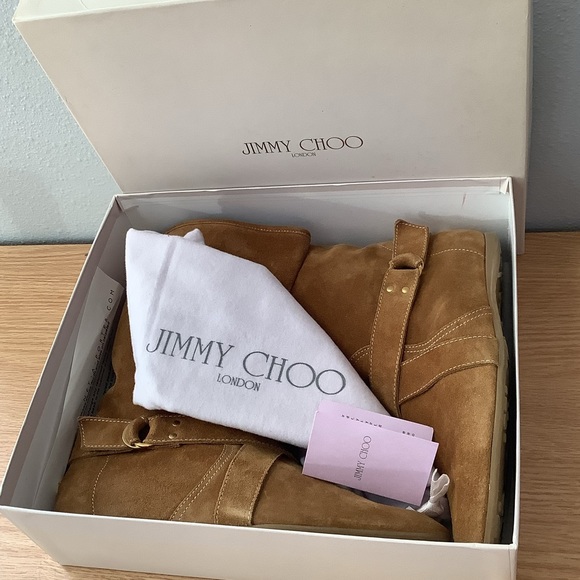 Jimmy Choo “Tan Suede Boot” - Picture 2 of 12